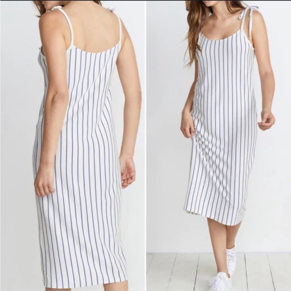 Marine Layer Blue Marlin Stripe Farrah Midi Dress